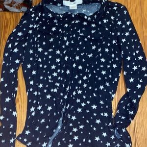 Medium navy and starts button down